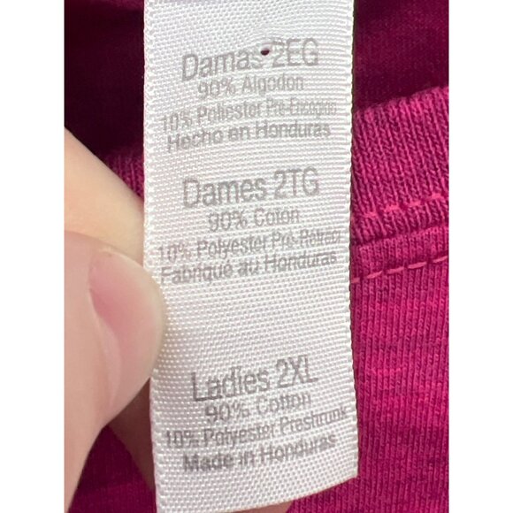 Prorodeo Gear Keep Calm And Hang On Graphic T Shirt Women 2XL Short Sleeve Pink - Picture 4 of 6